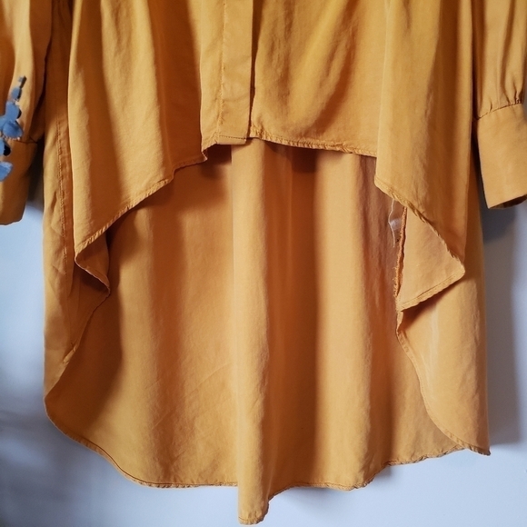 Mustard Zara Trafaluc High Low Blouse - Picture 5 of 16